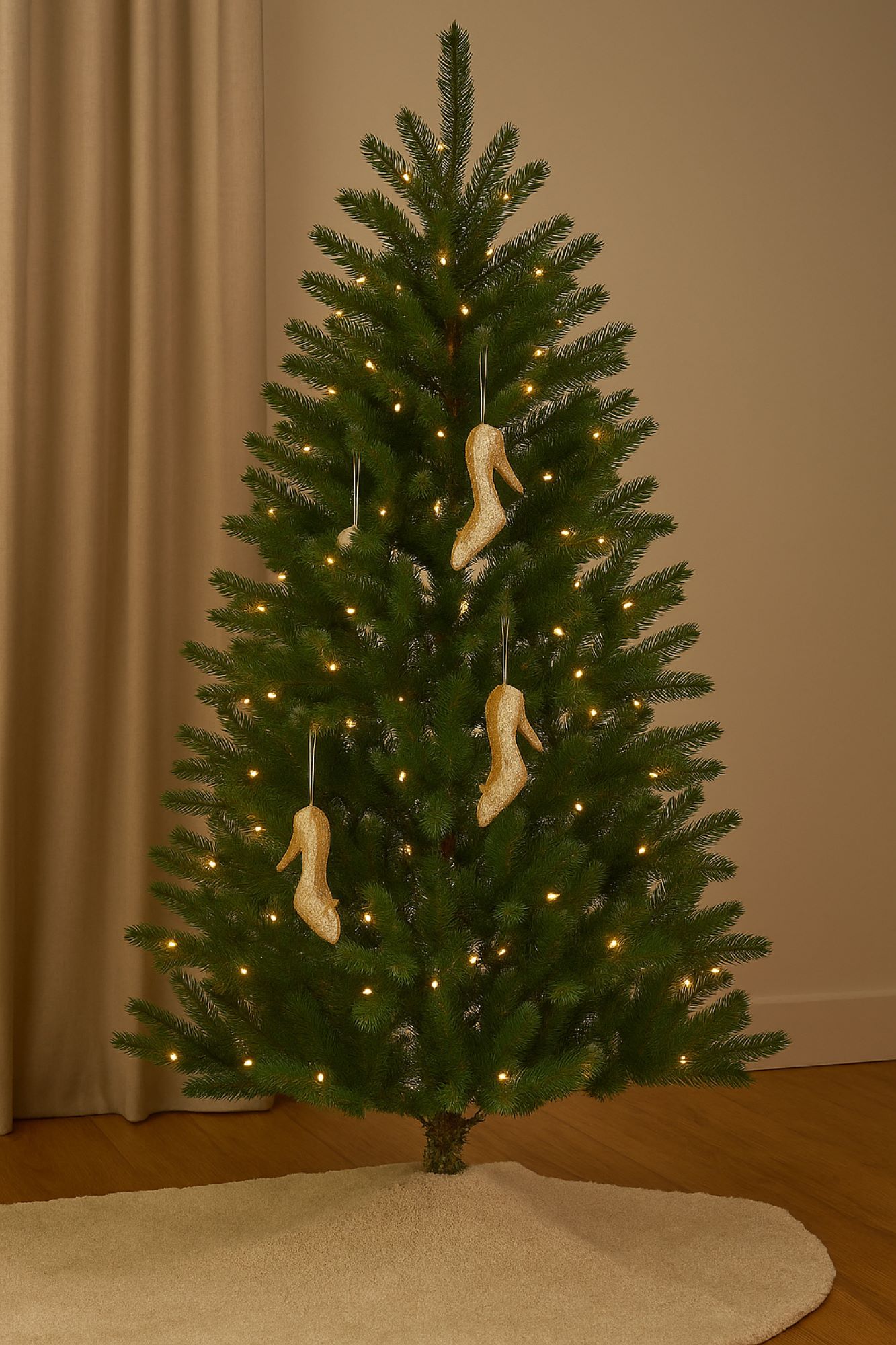 Elegani Champagne High Heel Christmas Ornament Set photo 4