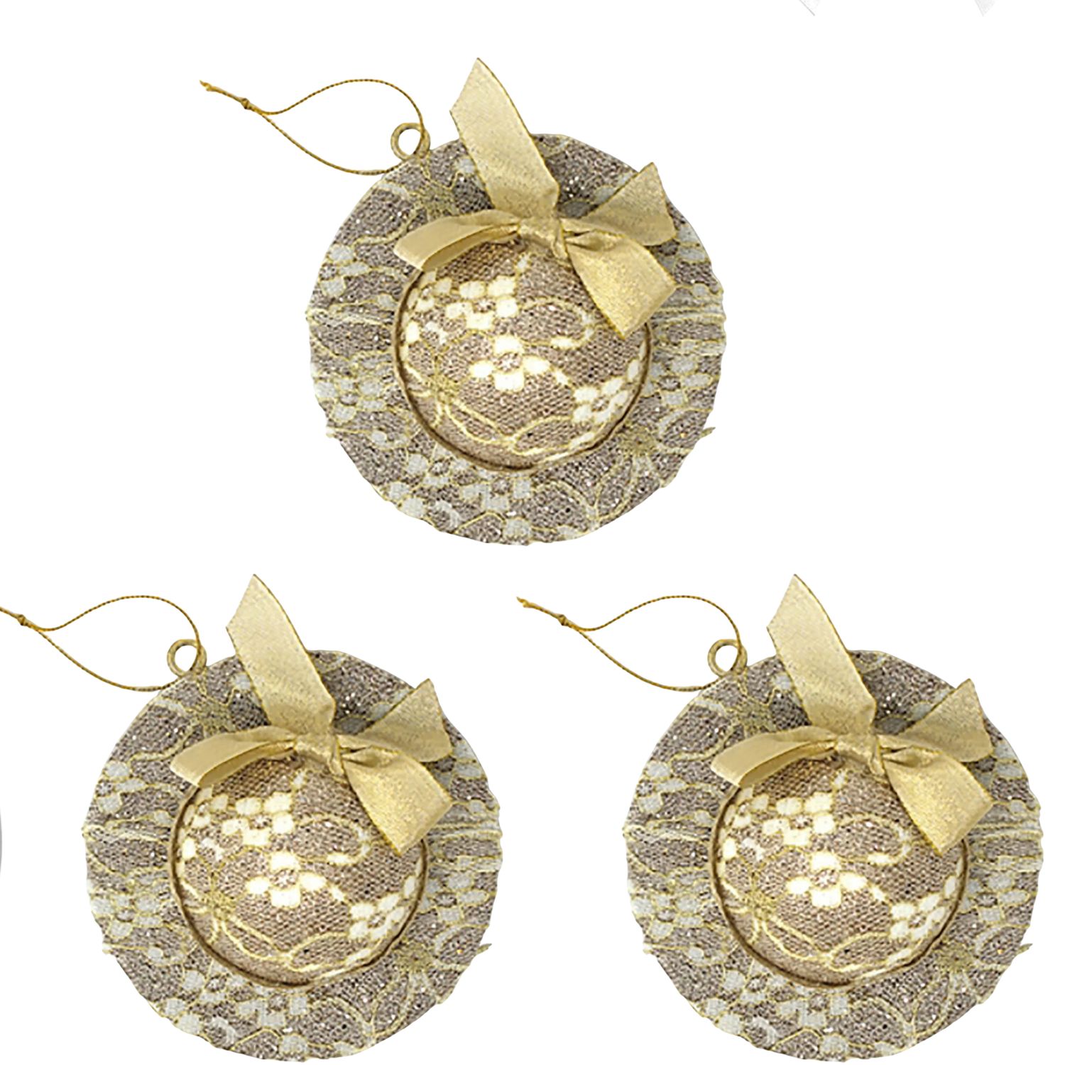 Elegani Champagne Hat Christmas Ornament Set photo 2
