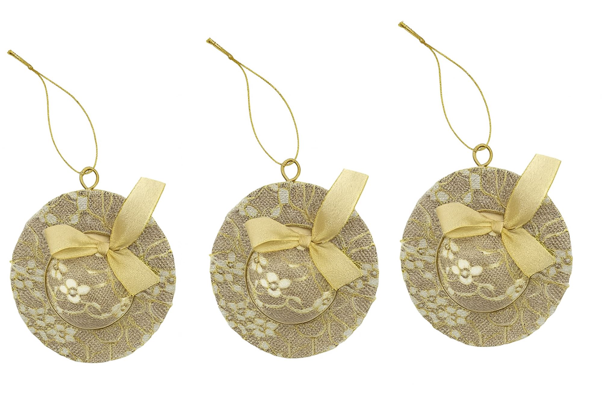 Elegani Champagne Hat Christmas Ornament Set photo 4