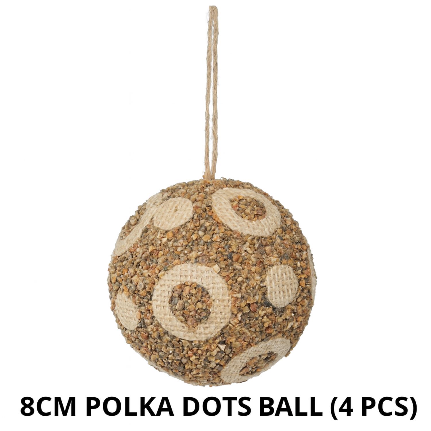 Elegani 8cm Polka Dots Ball Christmas Ornament Set, 2-Pack photo 3