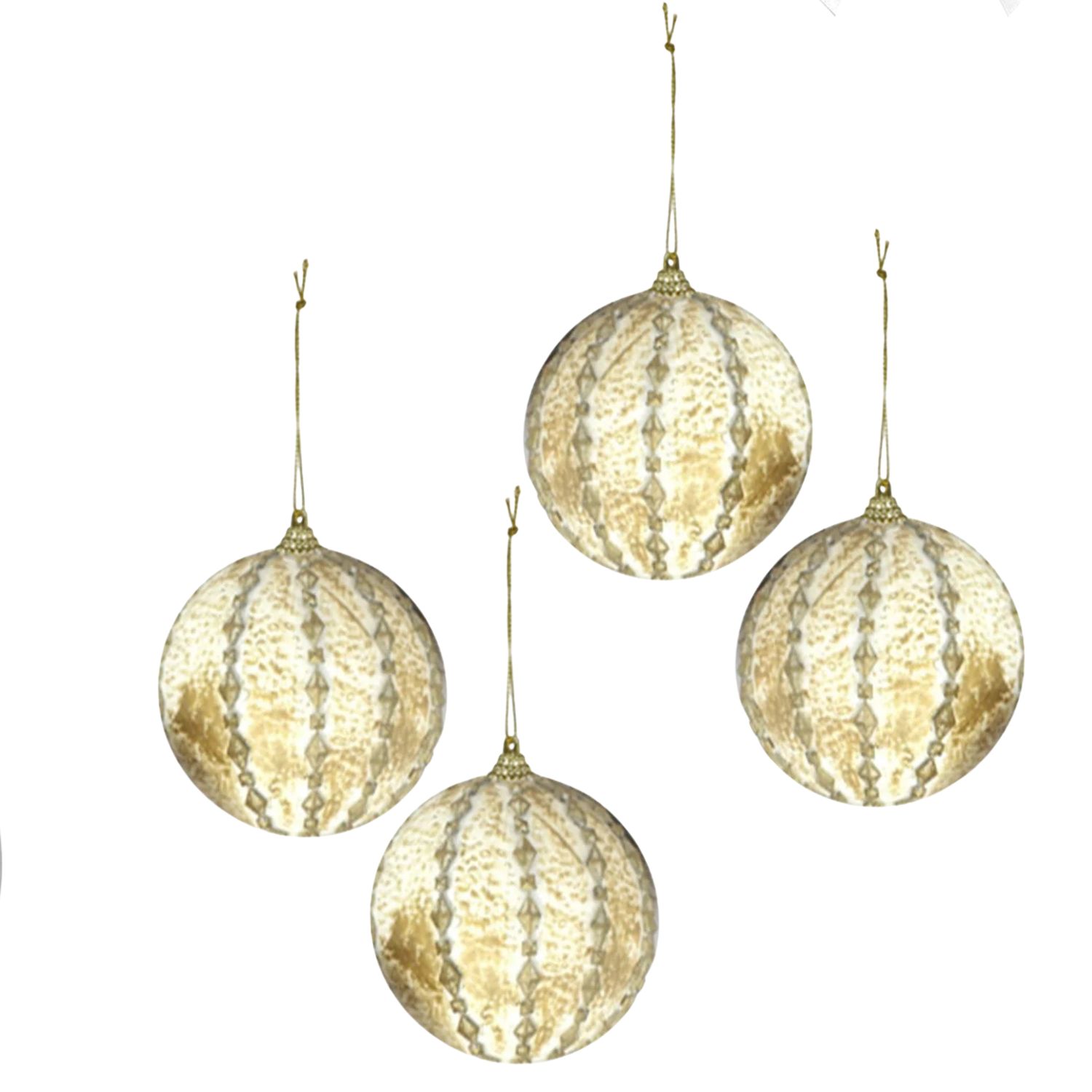 Elegani 10cm Ball with Stud Accents Christmas Ornament Set, 2-Pack photo 3
