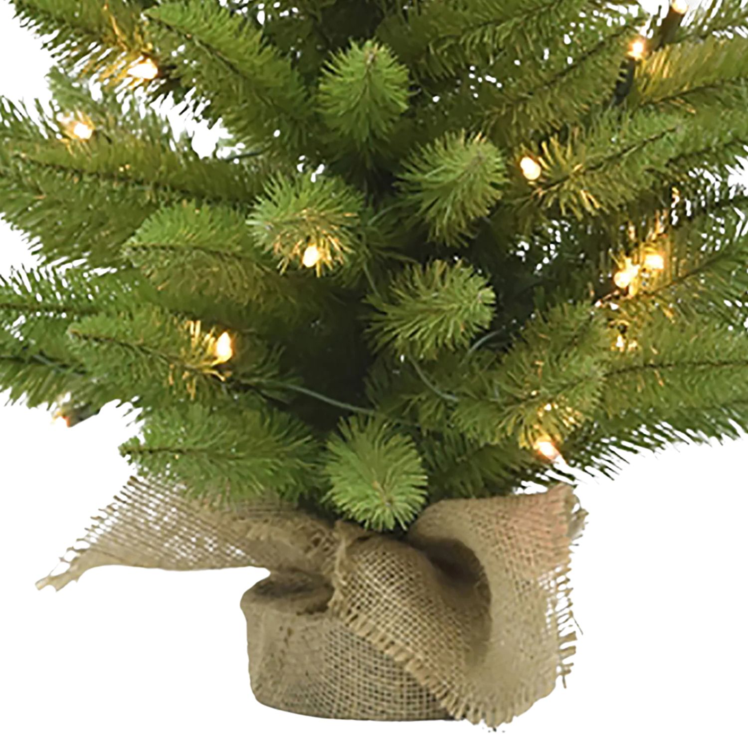 Elegani Pre-Lit Tabletop Christmas Tree with Burlap Base photo 4