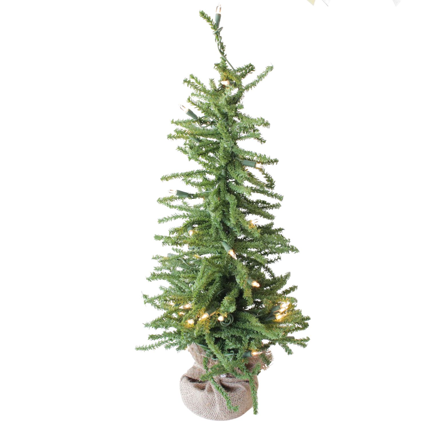 Elegani Pre-Lit Tabletop Christmas Tree with Burlap Base photo 8