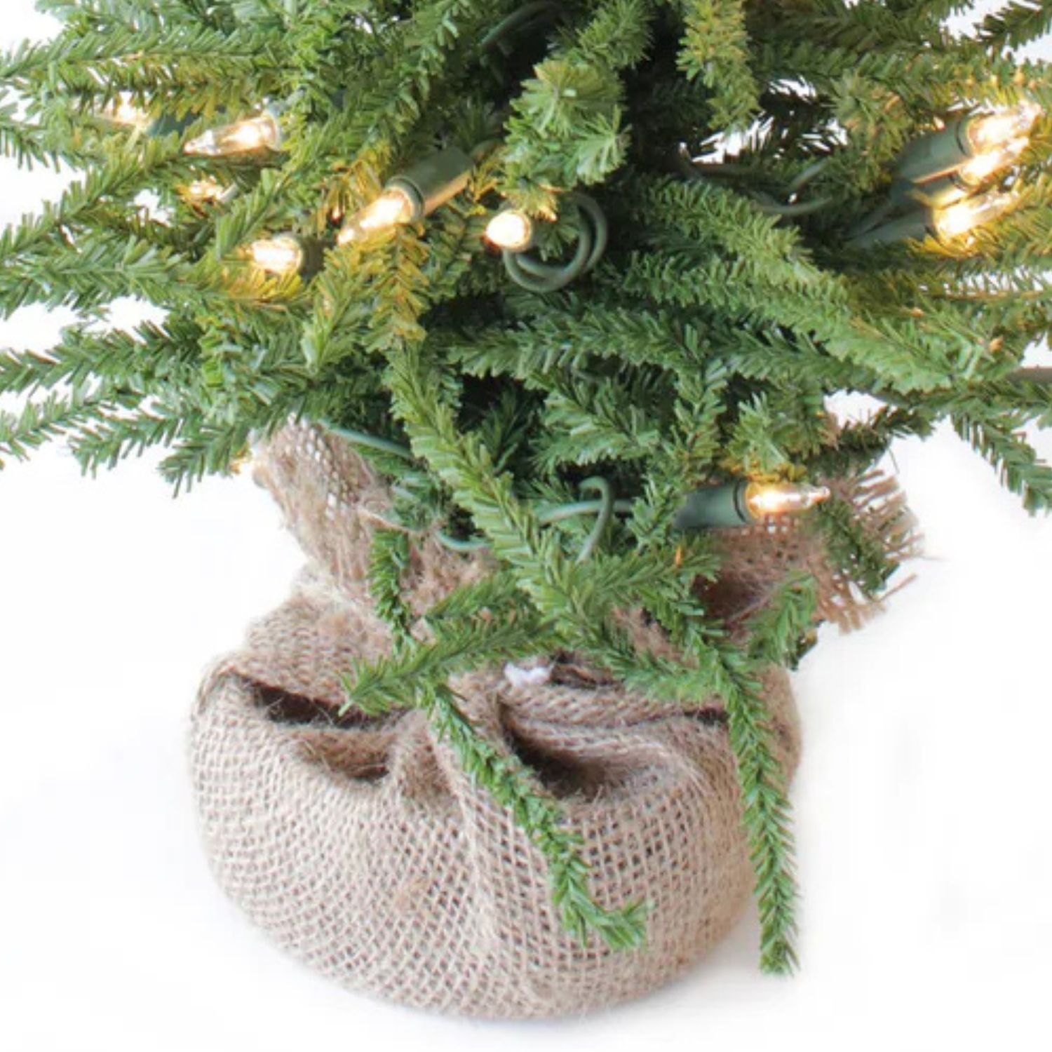 Elegani Pre-Lit Tabletop Christmas Tree with Burlap Base photo 9